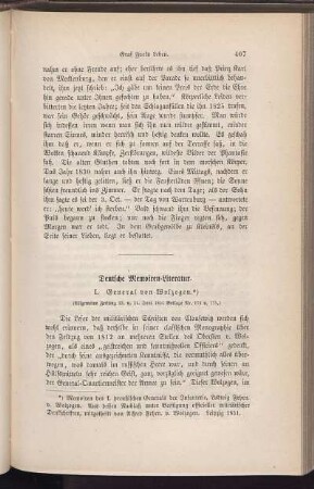Deutsche Memoiren-Literatur.