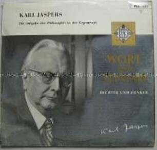 Tonaufnahme von Karl Jaspers, Plattenhülle
