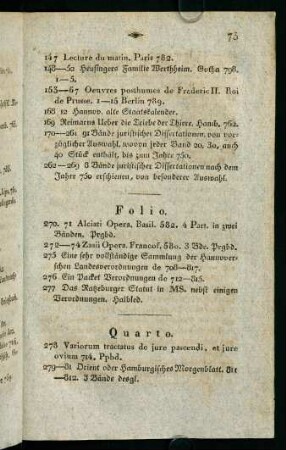73-76, Folio. - Octavo.