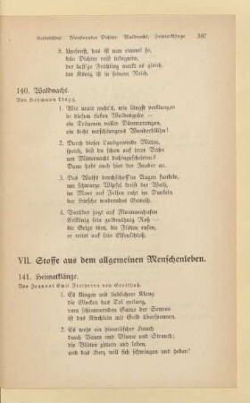 VII. Stoffe aus dem allgemeinen Menschenleben