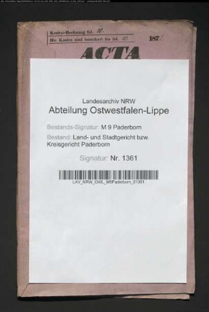 Erblasser: Tilly, Anton; Erblasser: Tilly, Elisabeth, geb. Lampe: