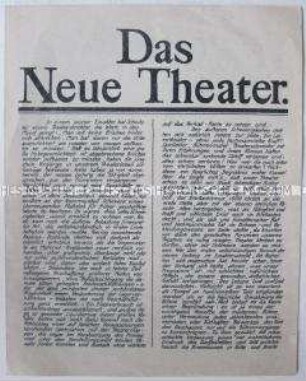 Kriegsgefangenenzeitung "Das Neue Theater"