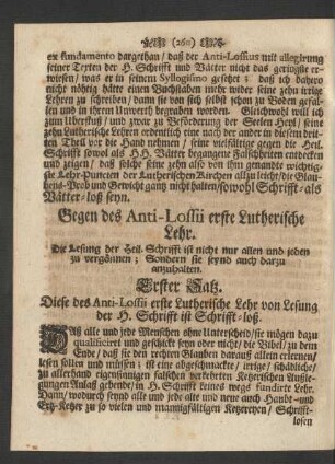 Gegen des Anti-Lossii erste Lutherische Lehr