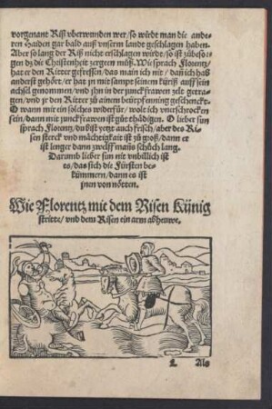 Wie Florentz mit dem Risen Künig stritte/ ...