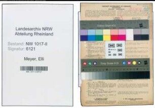 Entnazifizierung Elli Meyer , geb. 03.02.1921 (Schaffnerin)