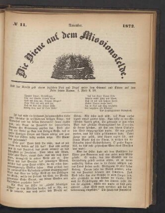 N° 11. November 1872