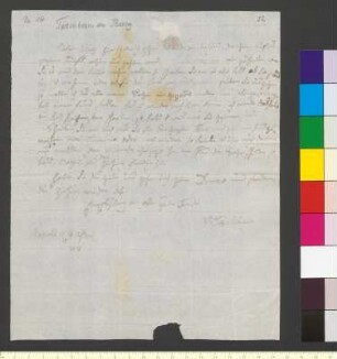 Brief von Tischbein, Johann Heinrich Wilhelm an Goethe, Johann Wolfgang von