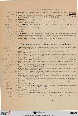 Europäische und ostasiatische Porzellane (Nr. 62-141)