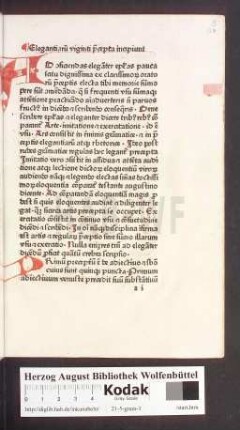 Elegantiaru[m] viginti p[rae]cepta incipiunt ...