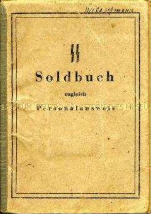 Soldbuch eines SS-Angehörigen