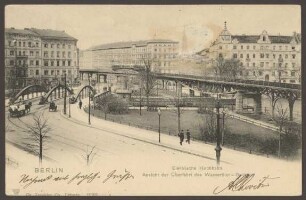 Ansichtskarte Elektrische Hochbahn, "Ansicht der Überfahrt des Wasserthor – Beckens", Wassertorplatz