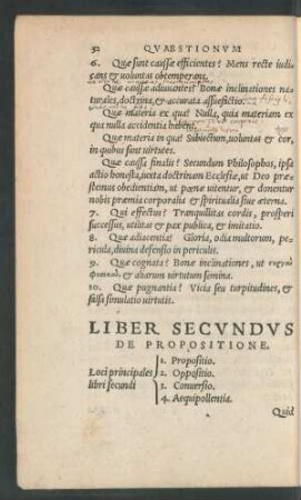 Liber Secundus De Propositione.