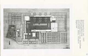 Polizeipräsidium, Berlin-Moabit (Diplomarbeit bei Bernhard Hermkes): Gesamtgrundriss Erdgeschoss 1:500