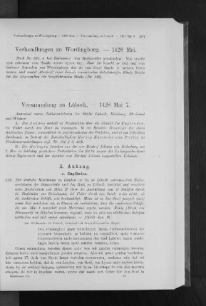 Verhandlungen zu Wordingborg. - 1428 Mai.