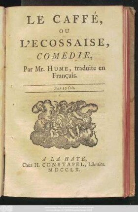 Le Caffé, Ou L'Ecossaise : Comédie
