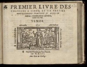 Premier livre des chansons a cincq et six parties. Tenor