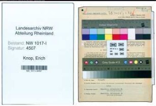 Entnazifizierung Erich Knop , geb. 07.02.1886 (Versandleiter)
