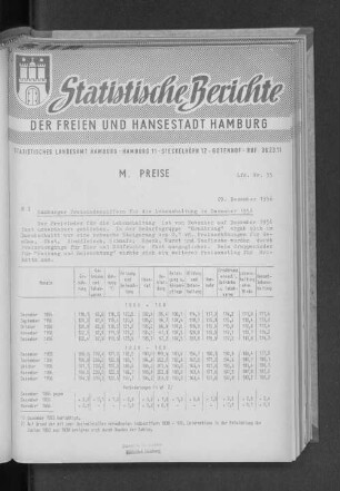 Hamburger Preisindexziffern für die Lebenshaltung im Dezember 1956 : Lfd. Nr. 35