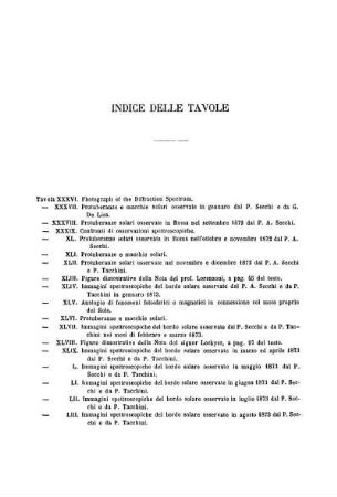INDICE DELLE TAVOLE