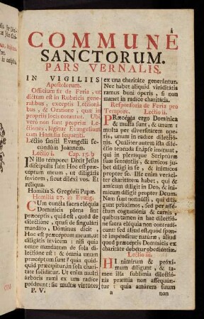 i-xxi, In Vigiliis; Commune Apostolorum; Commune Evangelistarum