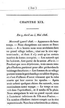 Du 9 Avril au 4 Mai 1806.