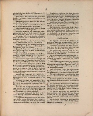 Verzeichnis der Vorlesungen. 1858, SH
