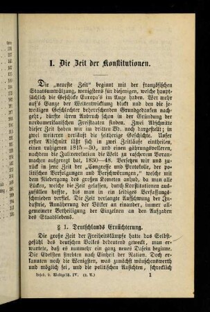 1-10, § 1. Deutschlands Ernüchterung