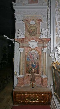 Seitenaltar mit Verehrung des apokalyptischen Lammes
