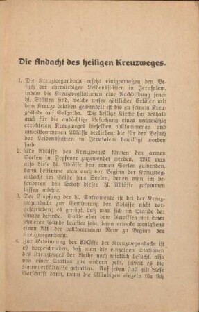 Die Andacht des heiligen Kreuzweges.