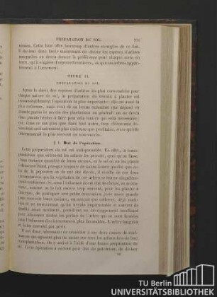 Titre II. Préparation du sol.