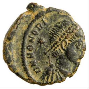 Münze, Aes 4, 406 - 408 n. Chr.