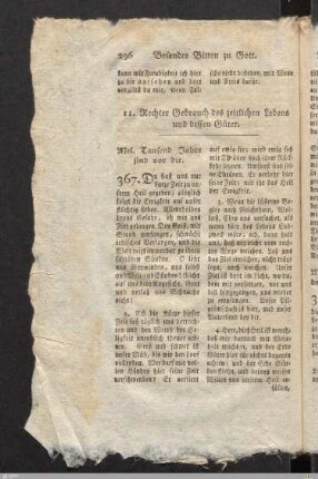 11. Rechter Gebrauch des zeitlichen Lebens und dessen Güter.