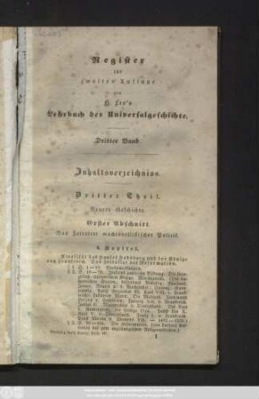 Registerbd., 3. Bd: Lehrbuch der Universalgeschichte : zum Gebrauche in höheren Unterrichtsanstalten
