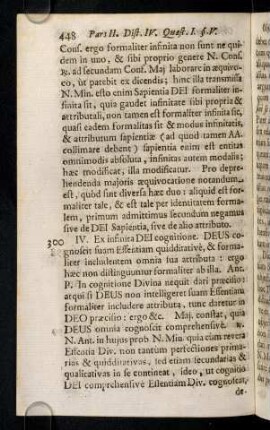 448-450, 300. IV. Ex infinita Dei cognitione. Deus ...