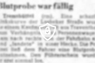 Blutprobe war fällig