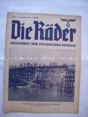 Fachzeitschrift der Technischen Nothilfe "Die Räder" u.a. über die Energiewirtschaft in Deutschland