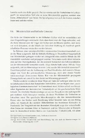 9.6. Ministerialität und höfische Literatur