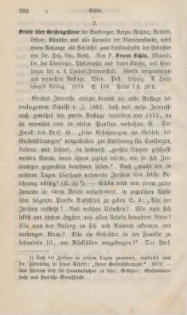 702-713 [Rezension] Schön, Bruno, Briefe über Geistesgestörte