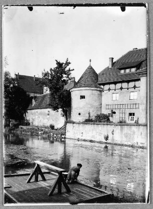 Waschfloß an der Vils, Amberg, vor 1945