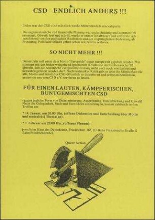 CSD - Endlich anders!