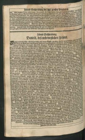 Lebens-Beschreibung Daniels, des unbeweglichen Felsens