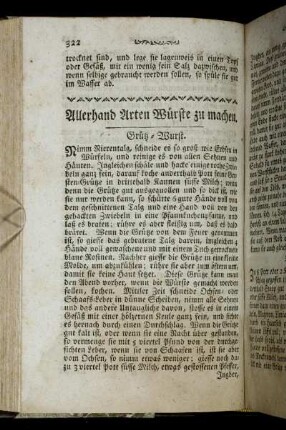 Allerhand Arten Würste zu machen.