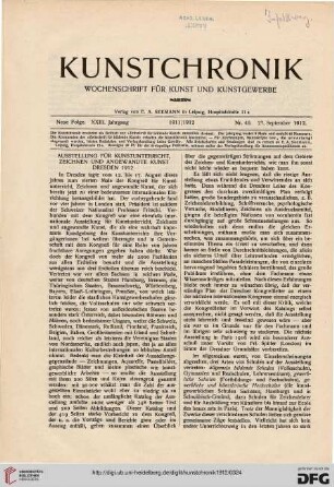 Ausstellung für Kunstunterricht, Zeichnen und angewandte Kunst Dresden 1912