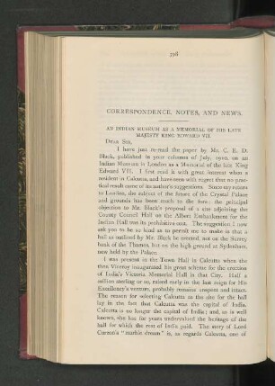 Correspondence, Notes, and News.