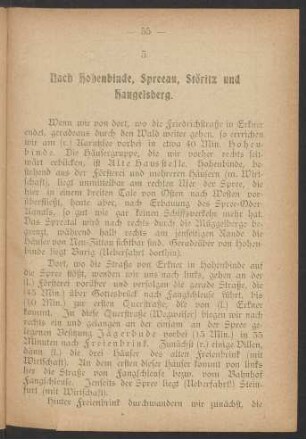 5. Nach Hohenbinde, Spreeau, Störitz und Hangelsberg