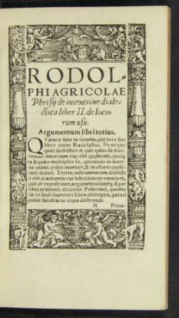Argumentum libri totius.