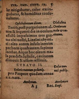 Curationum Empiricarum Et Historicarum, In Certis locis & notis personis optime expertarum, & rite probatarum, Centuria .... 9