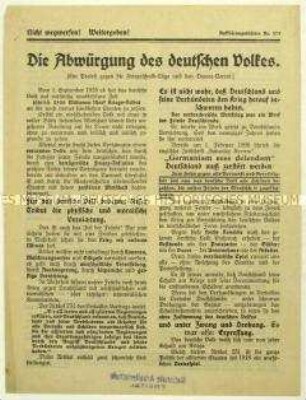 Flugblatt der Deutschen Erneuerungs-Gemeinde zur Kriegsschuldfrage und zum Dawes-Plan