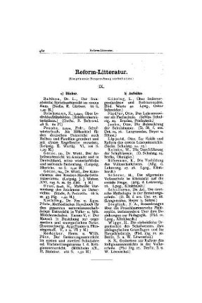 Reform-Litteratur