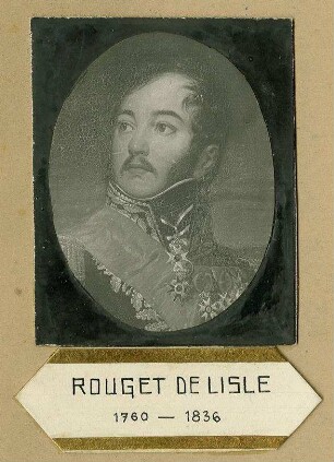 Claude Joseph Rouget de Lisle, elsässischer General (Ingenieuroffizier) und Dichter in Uniform mit Orden, Brustbild in Halbprofil